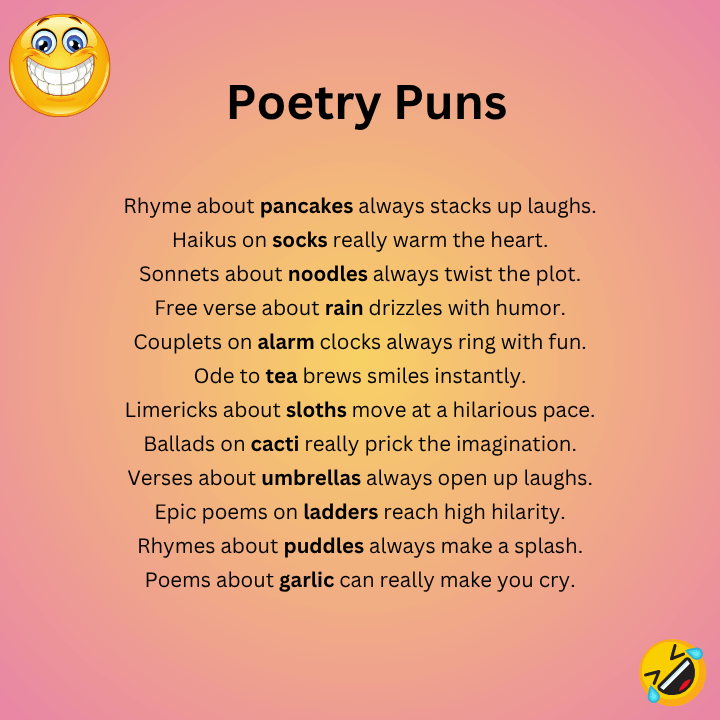 Funny Poetry Puns