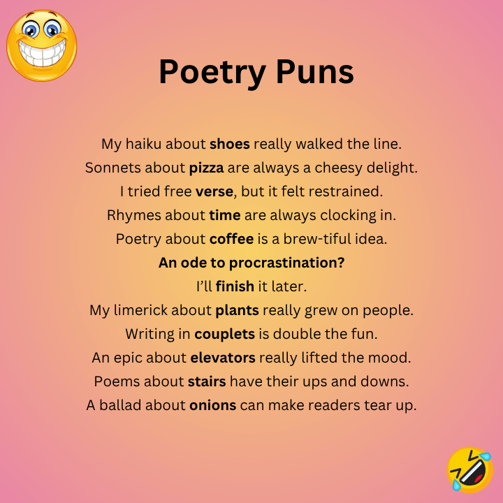 Poetry Puns One-Liners