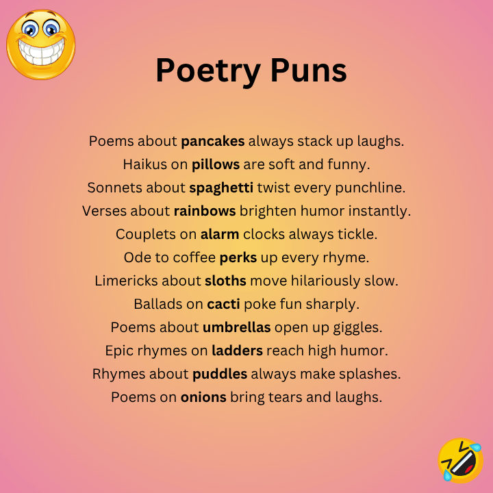 Short Poetry Puns