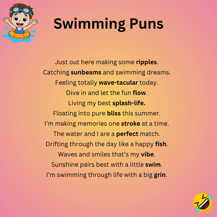 Swimming Puns for Instagram