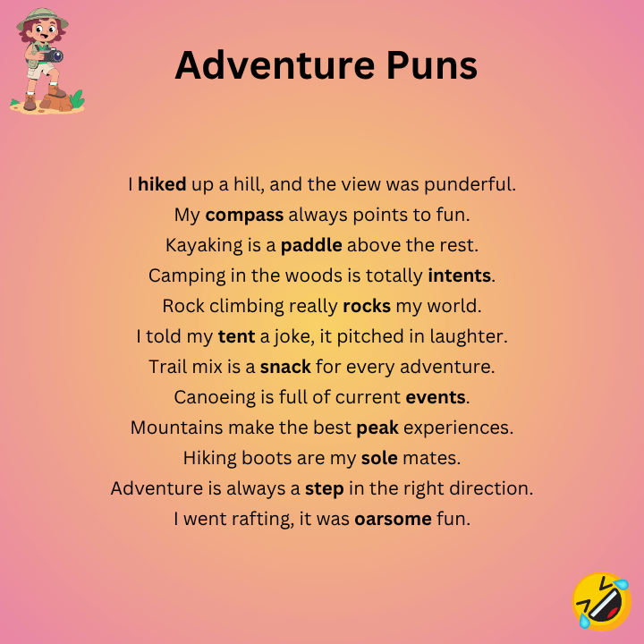 Adventure Puns One-Liners