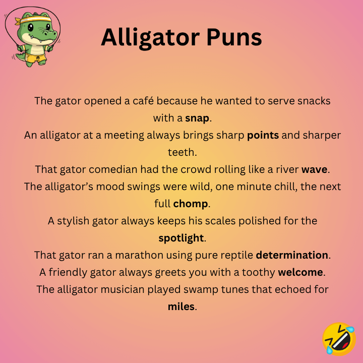 Alligator Pun One-Liners