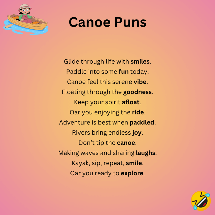 Canoe Puns for Captions