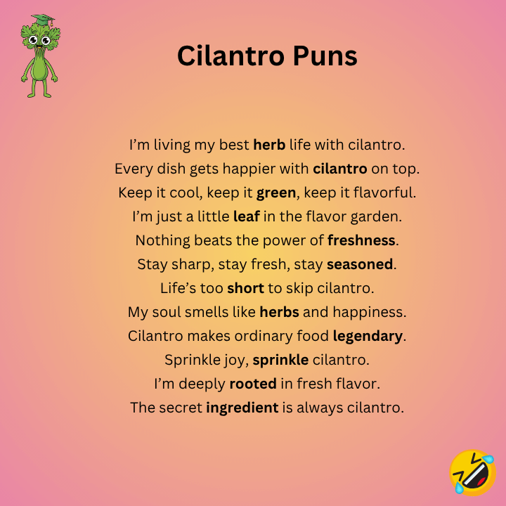 Cilantro Puns One Liner