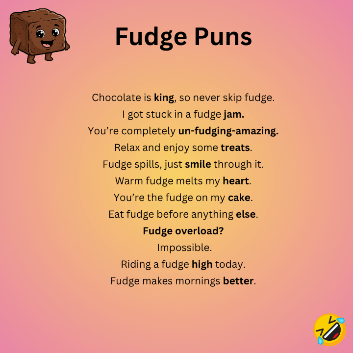 Funny Fudge Puns