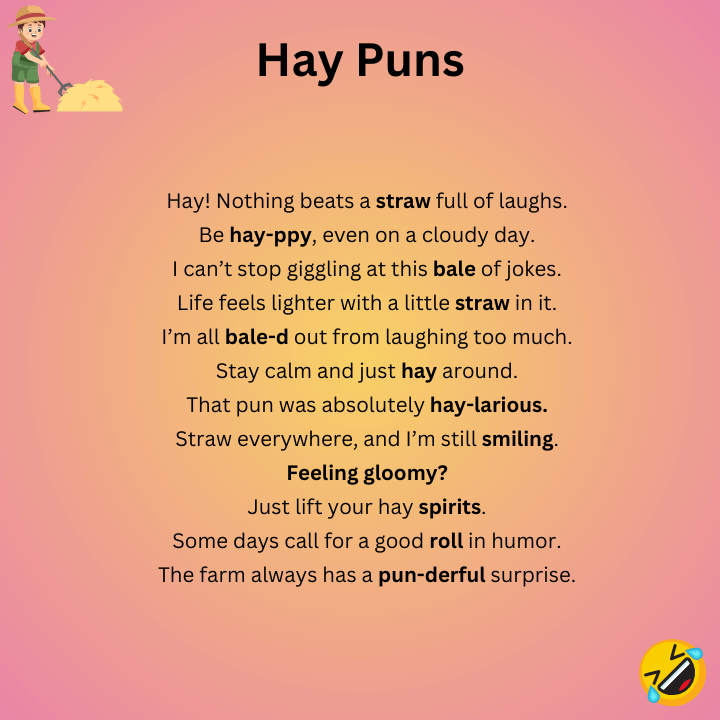 Funny Hay Puns  