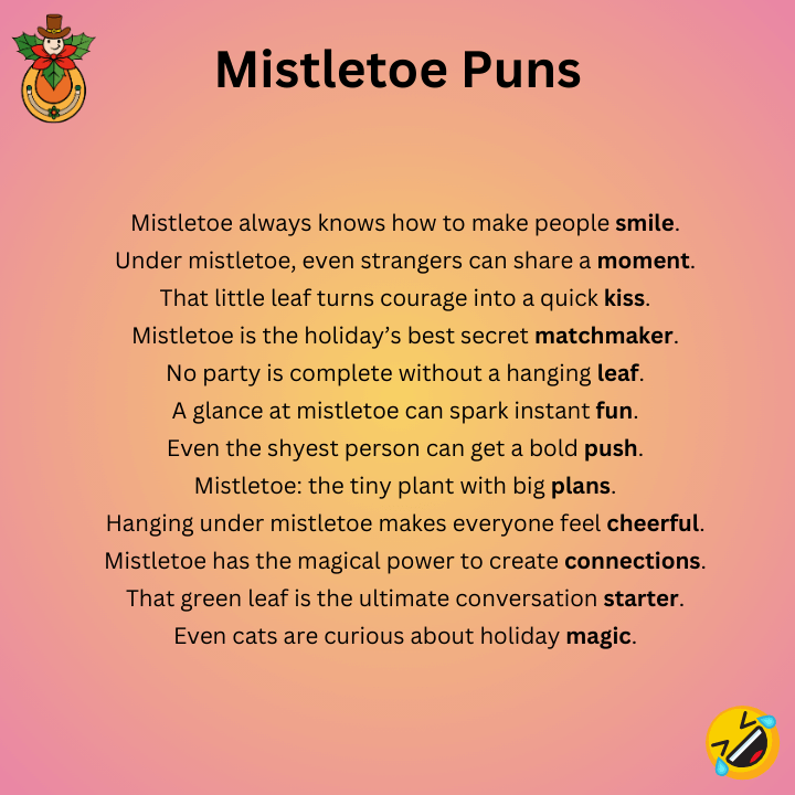 Funny Mistletoe Puns  
