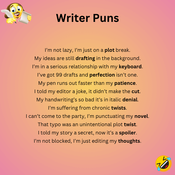 Funny Writer Puns