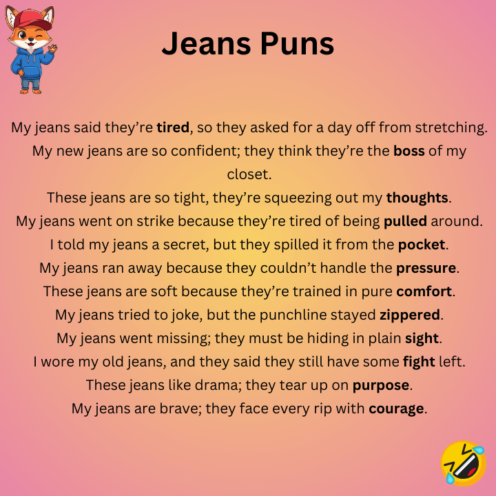 Jeans Puns One-Liners