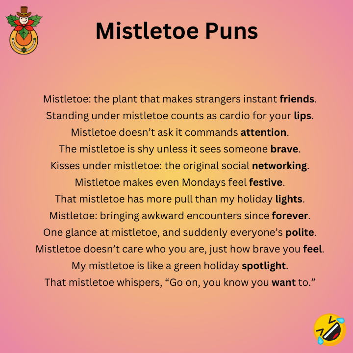 Mistletoe Puns One-Liner 