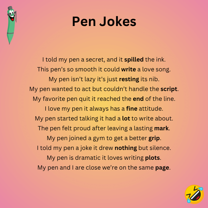 Pen Jokes One Liners