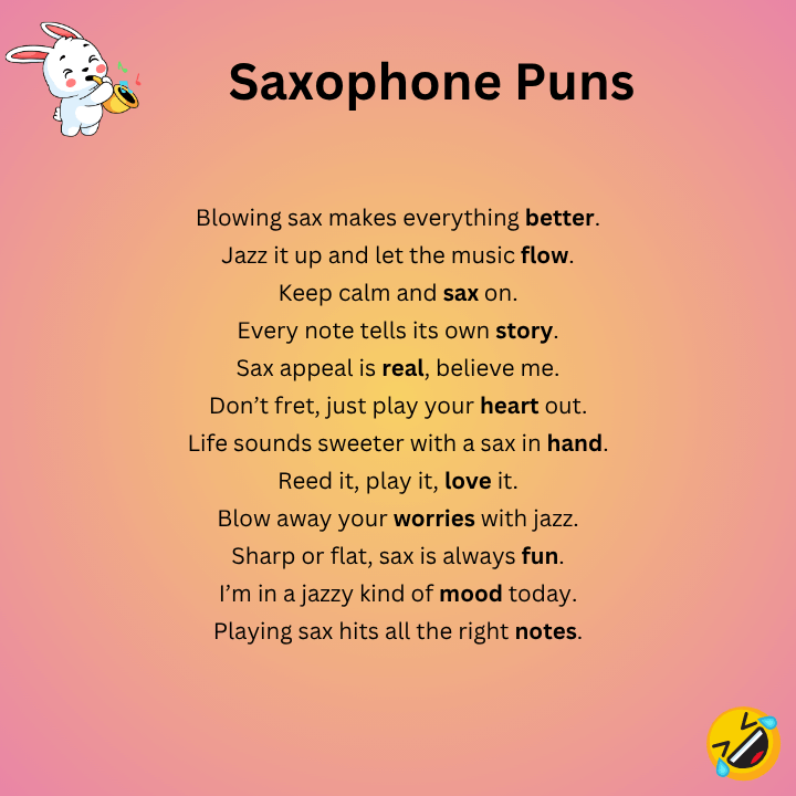 Saxophone Puns One Liner