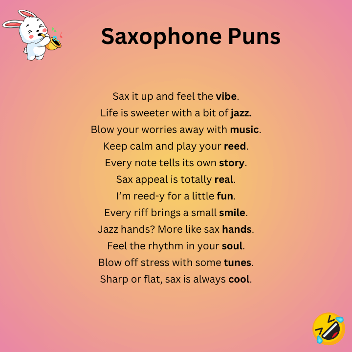 Saxophone Puns for Captions