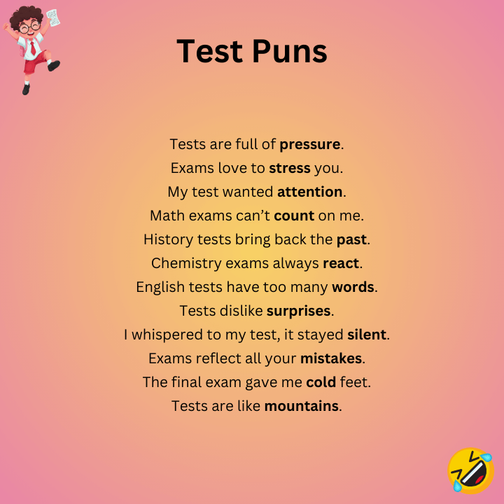 Short Test Puns