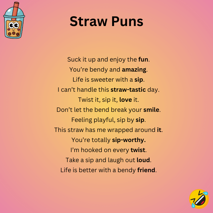 Straw One-Liner Puns