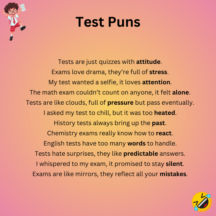 Test Puns One-Liners