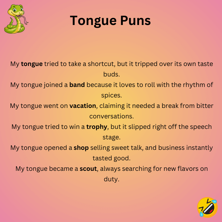Tongue Puns One-Liners  