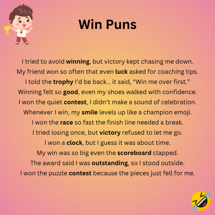 win puns And Jokes That Always Win the Funny Game