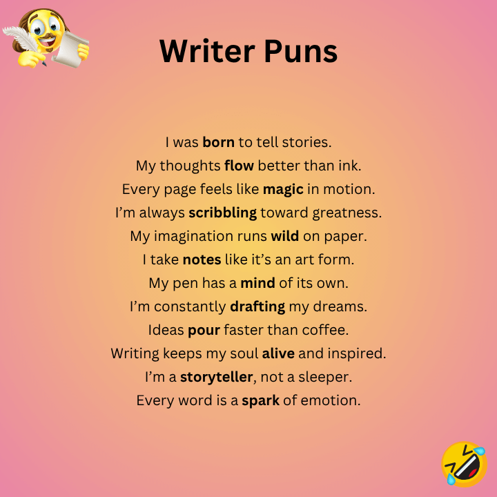 Writer Puns One-Liners