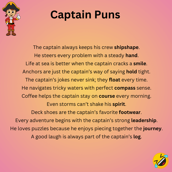 Captain Puns One-Liners