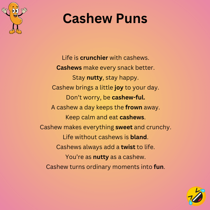 Cashew Puns One-Liners