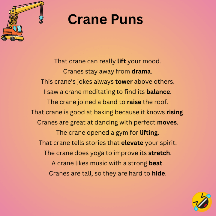 Crane Puns One-Liners