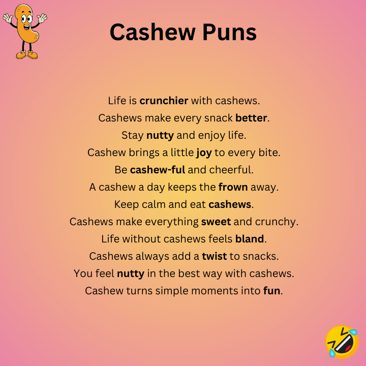 Funny Cashew Puns
