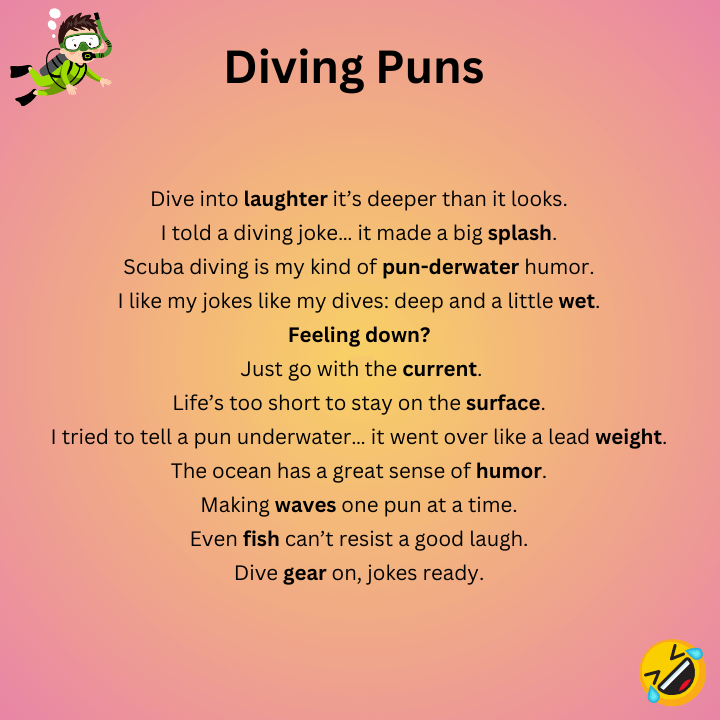 Funny Diving Puns  