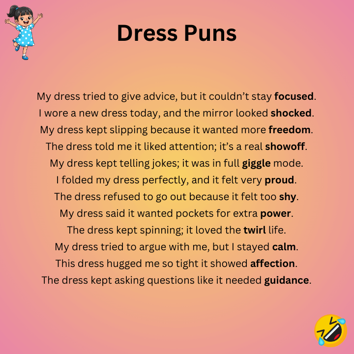 Funny Dress Puns