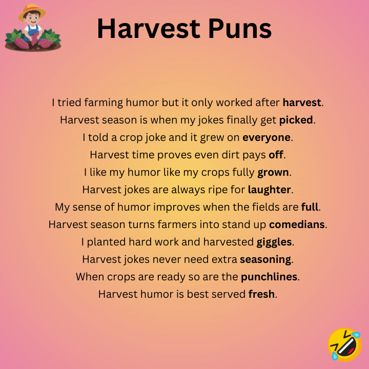 Funny Harvest Puns