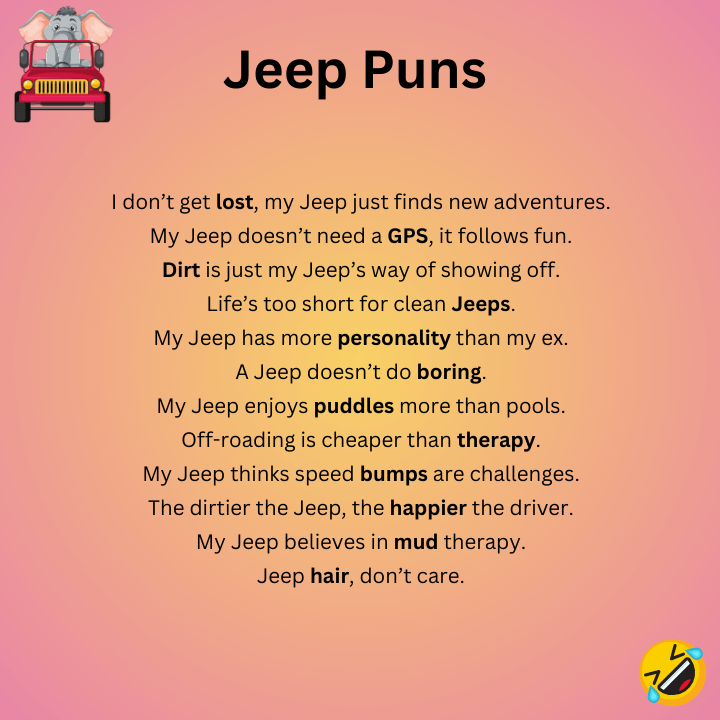 Funny Jeep Puns