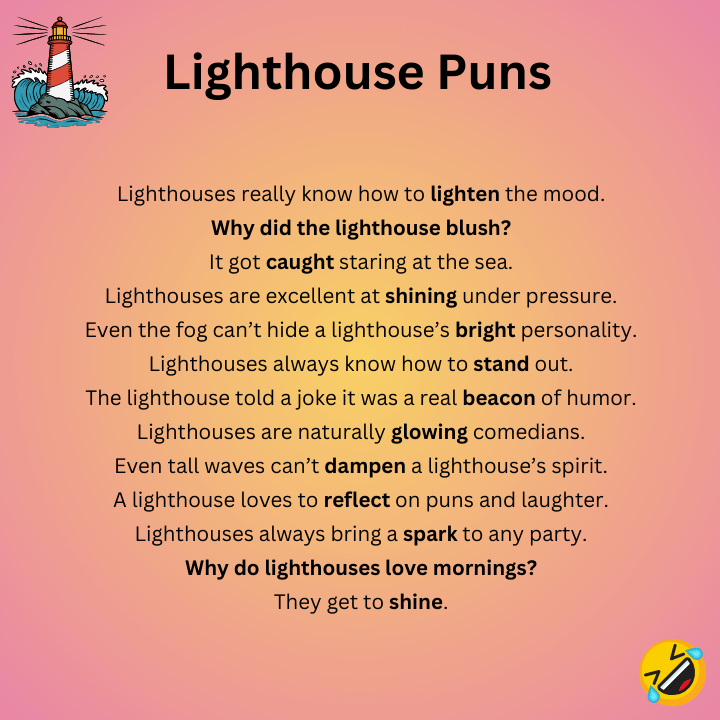 Funny Lighthouse Puns