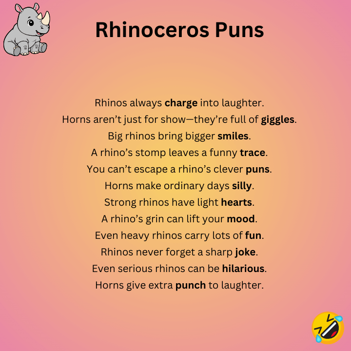 Funny Rhinoceros Puns