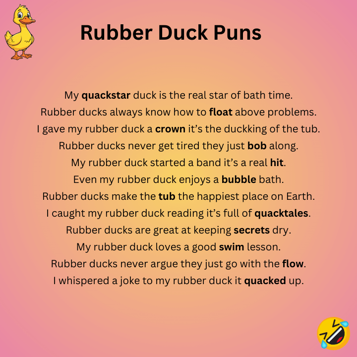 Funny Rubber Duck Puns