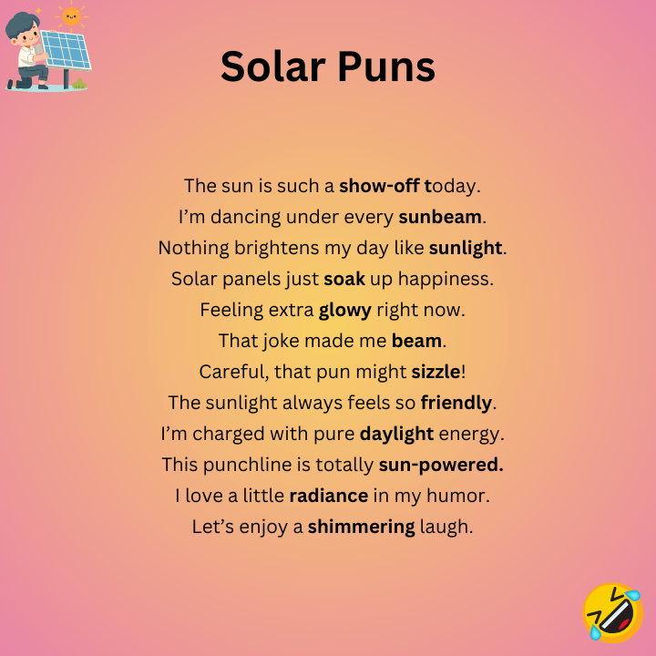 Funny Solar Puns