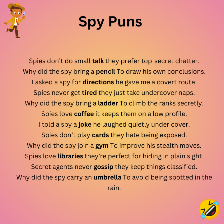 Funny Spy Puns