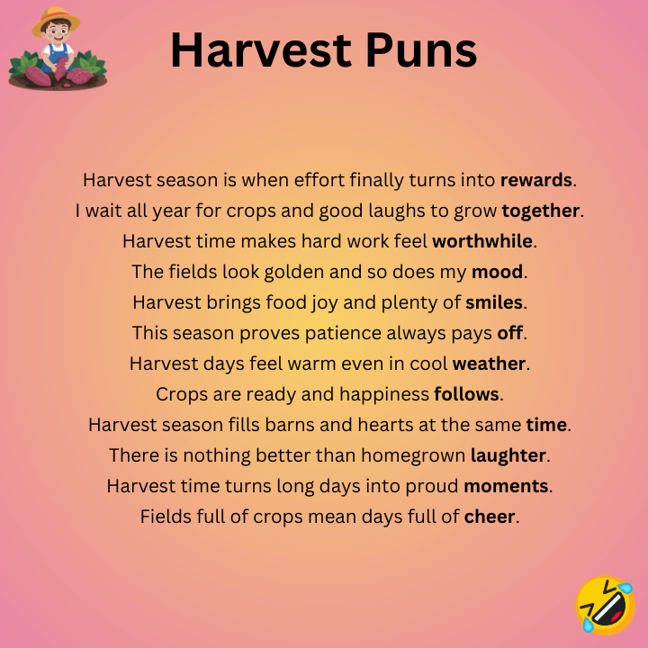 Harvest Puns One-Liners