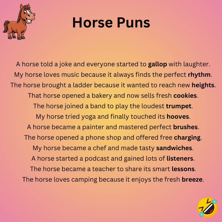 Horse Puns One-Liners