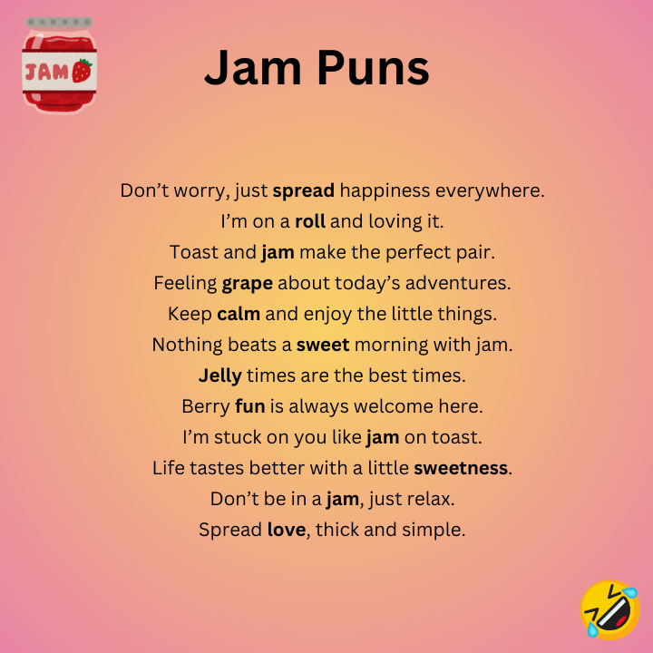 Jam Puns One-Liners