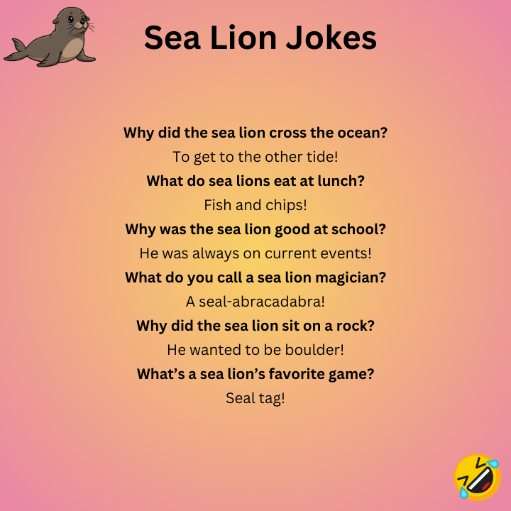 Short Sea Lion Jokes