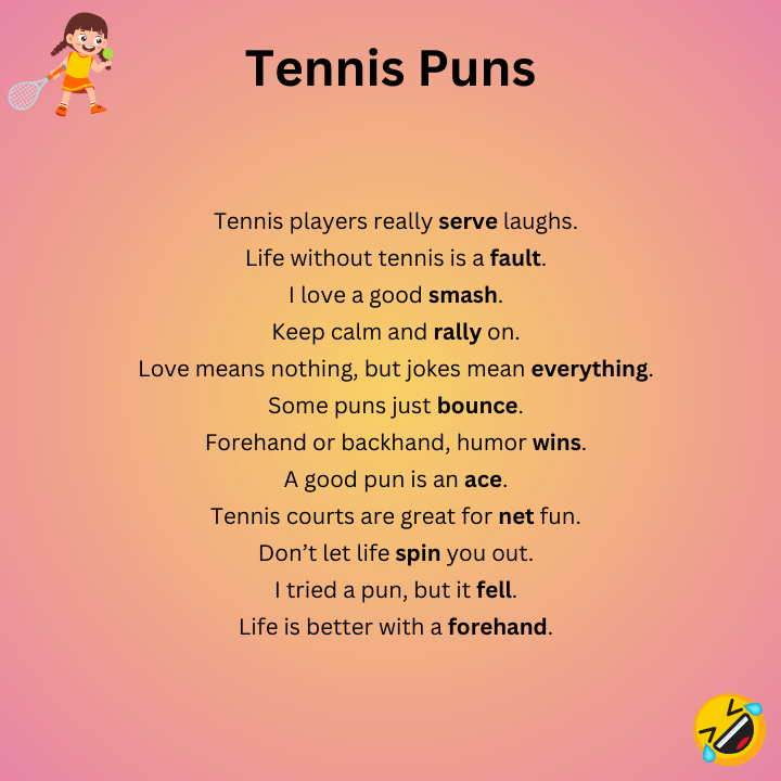 Short Tennis Puns