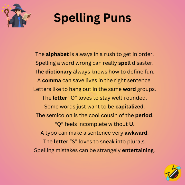 Spelling Puns One-Liners