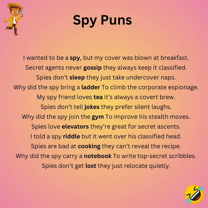 Spy Puns One-Liners