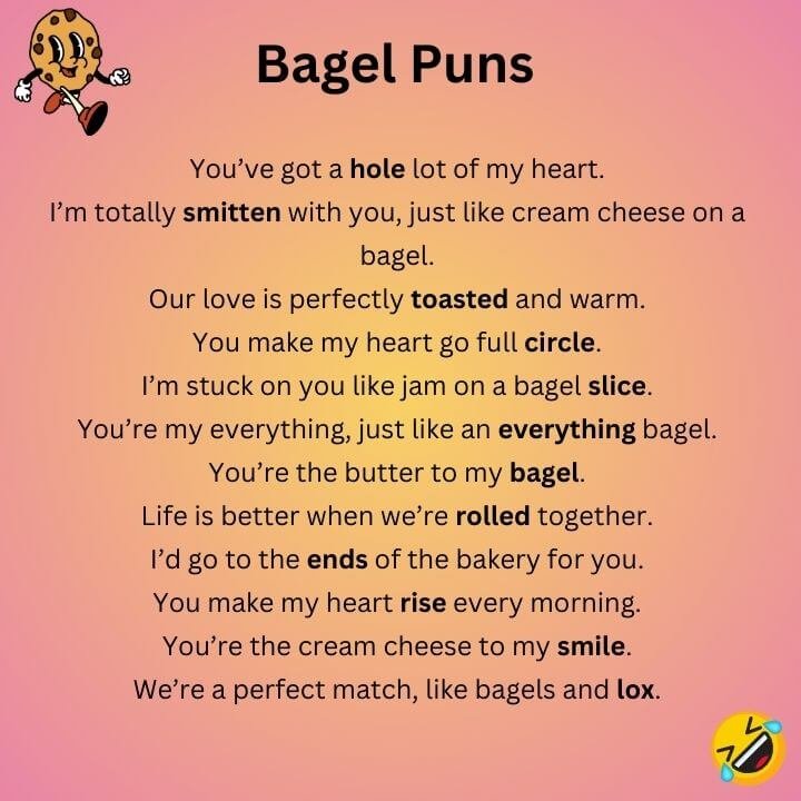 Bagel Love Puns 