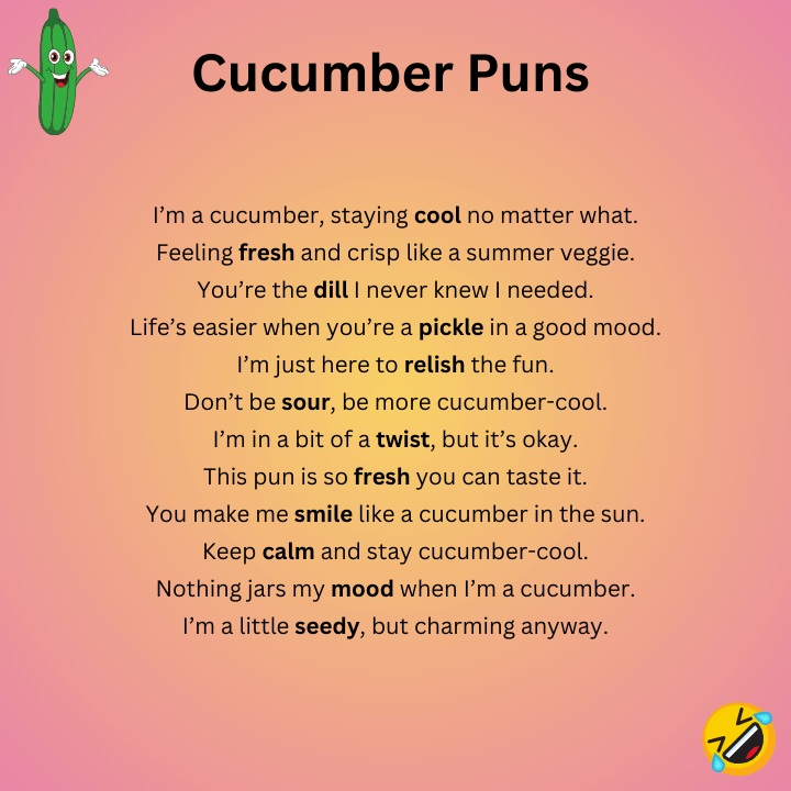 Cucumber One-Liner Puns