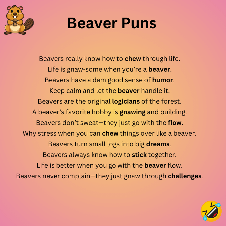 Funny Beaver Puns