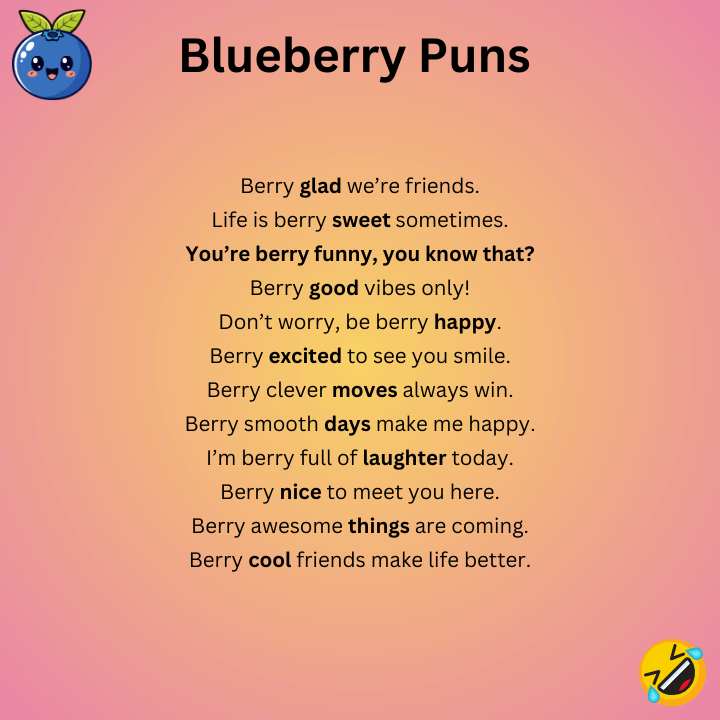 Funny Blueberry Puns
