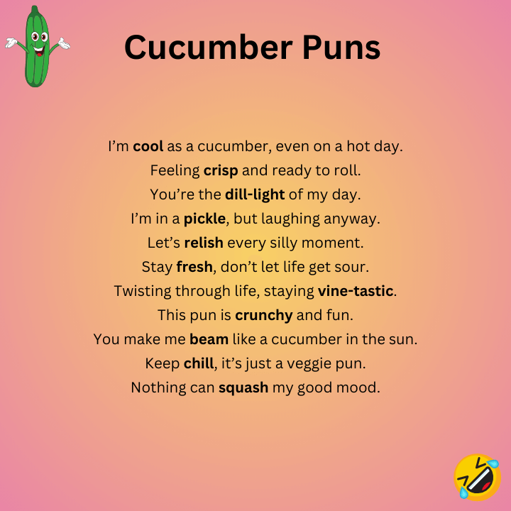 Funny Cucumber Puns