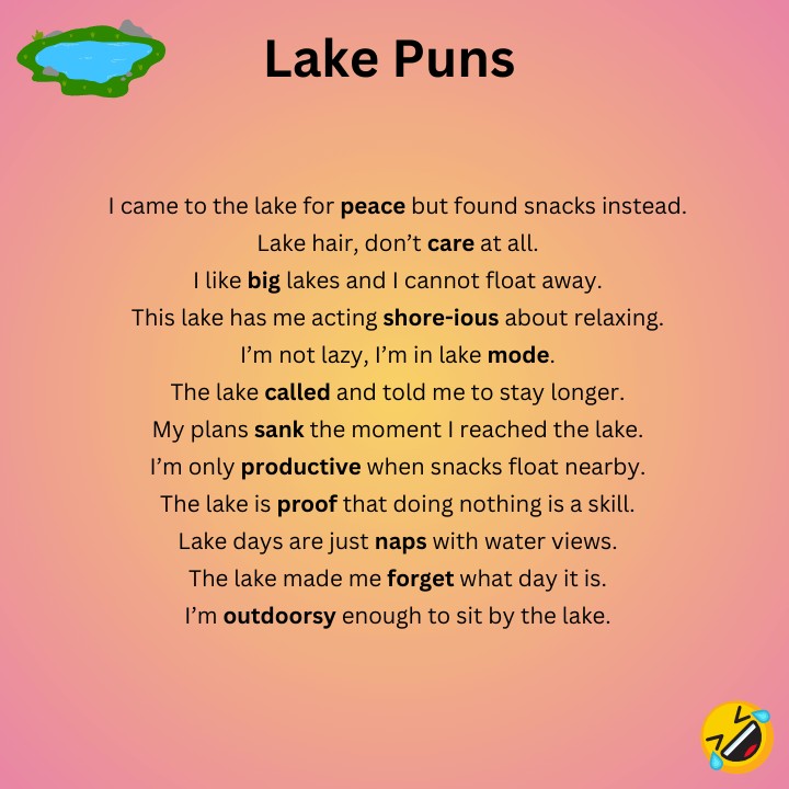 Funny Lake Puns