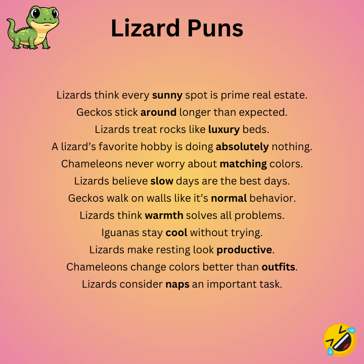 Funny Lizard Puns